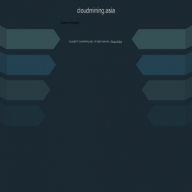 Скриншот главной страницы сайта cloudmining.asia