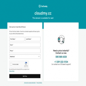 Скриншот главной страницы сайта cloudmy.cc