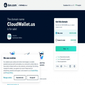 Скриншот главной страницы сайта cloudwallet.us