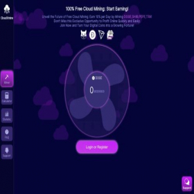 Скриншот главной страницы сайта cloudxmine.com