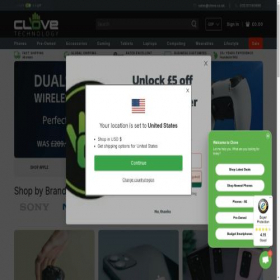 Скриншот главной страницы сайта clove.co.uk