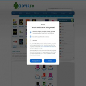 Скриншот главной страницы сайта clover.fm