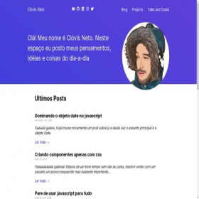 Скриншот главной страницы сайта clovisdasilvaneto.github.io