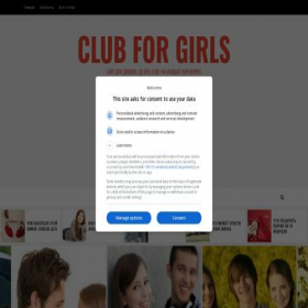 Скриншот главной страницы сайта club-for-girls.org