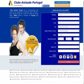 Скриншот главной страницы сайта clubeamizade.pt