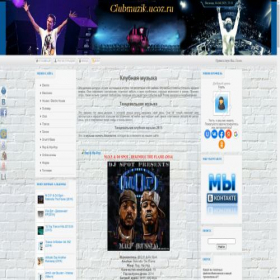 Скриншот главной страницы сайта clubmuzik.ucoz.ru