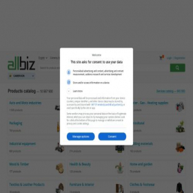 Скриншот главной страницы сайта cm.all.biz