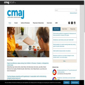 Скриншот главной страницы сайта cmaj.ca