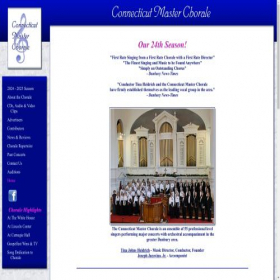 Скриншот главной страницы сайта cmchorale.org