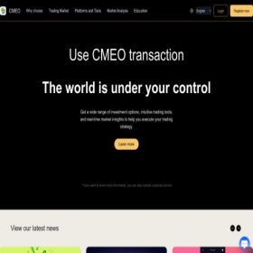 Скриншот главной страницы сайта cmeoex.com
