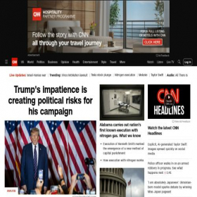 Скриншот главной страницы сайта cnn.com