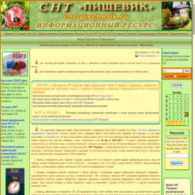 Скриншот главной страницы сайта cnt-pischevik.ru