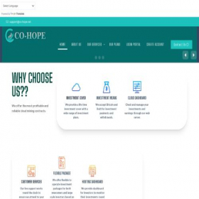 Скриншот главной страницы сайта co-hope.net