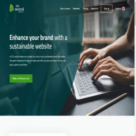Скриншот главной страницы сайта co2neutralwebsite.com
