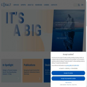 Скриншот главной страницы сайта cobalt.legal