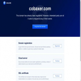 Скриншот главной страницы сайта cobaxer.com