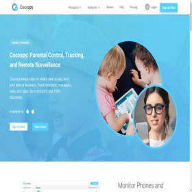 Скриншот главной страницы сайта cocospy.com