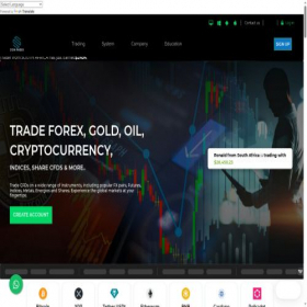 Скриншот главной страницы сайта coin-fadex.com