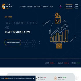 Скриншот главной страницы сайта coin-galaxy.com