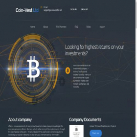 Скриншот главной страницы сайта coin-vestltd.biz