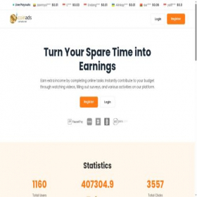 Скриншот главной страницы сайта coinads.net