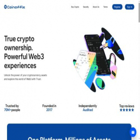 Скриншот главной страницы сайта coinaffix.web.app