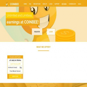 Скриншот главной страницы сайта coinbee.top