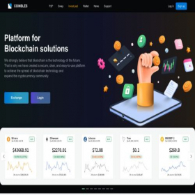 Скриншот главной страницы сайта coinbles.com