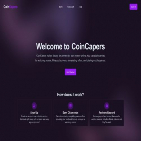 Скриншот главной страницы сайта coincapers.com