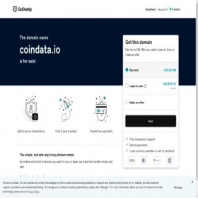 Скриншот главной страницы сайта coindata.io