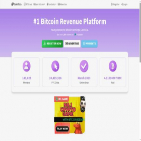 Скриншот главной страницы сайта coinfola.com