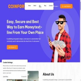 Скриншот главной страницы сайта coinfor.in