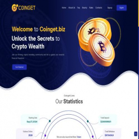 Скриншот главной страницы сайта coinget.biz
