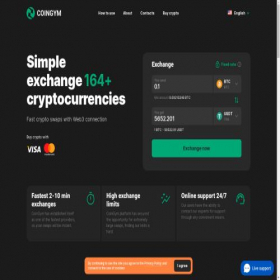 Скриншот главной страницы сайта coingym.com