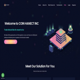 Скриншот главной страницы сайта coinhanect.com