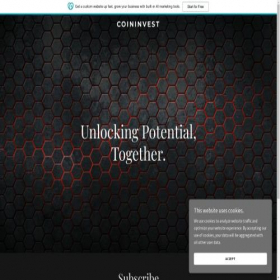 Скриншот главной страницы сайта coininvest.site