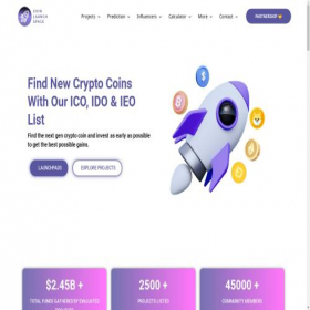 Скриншот главной страницы сайта coinlaunchspace.com