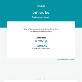 Скриншот главной страницы сайта coinlord.biz