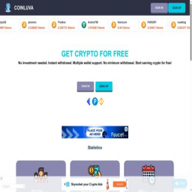 Скриншот главной страницы сайта coinluva.com