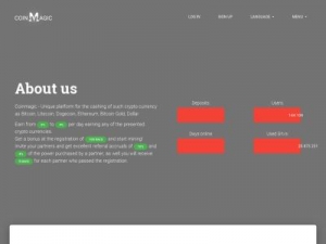 Скриншот главной страницы сайта coinmagic.cc