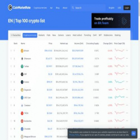 Скриншот главной страницы сайта coinmarketrate.com