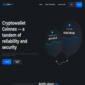 Скриншот главной страницы сайта coinnex.ai