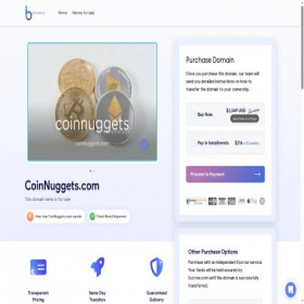 Скриншот главной страницы сайта coinnuggets.com