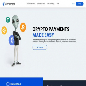 Скриншот главной страницы сайта coinpayments.net