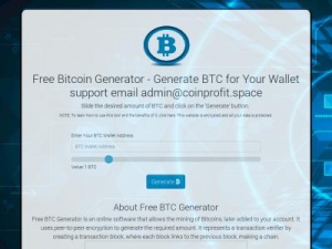 Скриншот главной страницы сайта coinprofit.space
