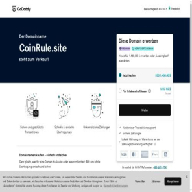 Скриншот главной страницы сайта coinrule.site