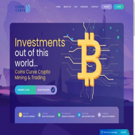 Скриншот главной страницы сайта coins-curve.com