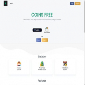Скриншот главной страницы сайта coins-free.com