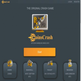 Скриншот главной страницы сайта coinscrash.com