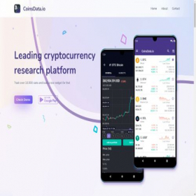Скриншот главной страницы сайта coinsdata.io